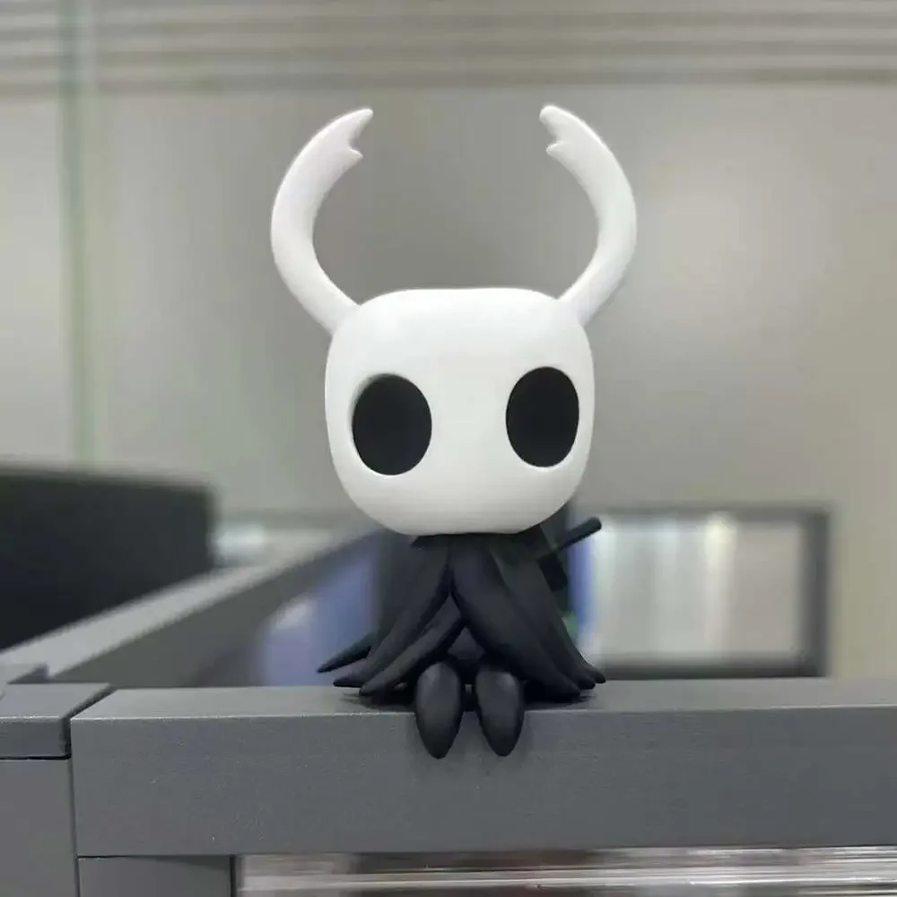 Hollow Knight Figure | Black White 3D Printed PLA | 9Cm Desk Display